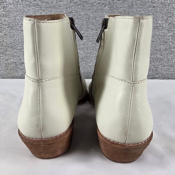 MADEWELL WOMEN'S THE CHARLEY CREAM LEATHER ANKLE BOOTS STYLE K5308 SIZE 9.5 - Picture 4 of 12